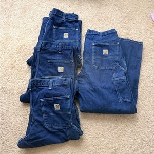 Carhartt Men's Dungaree Relaxed Fit Dark Blue Jeans